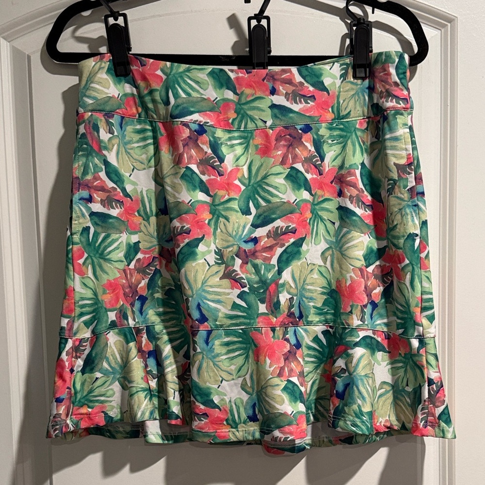 Emerald 18 Tropical Print Athletic Skirt